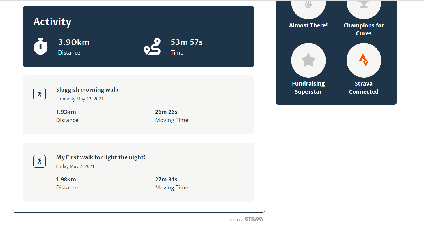 Strava Activity Light The Night