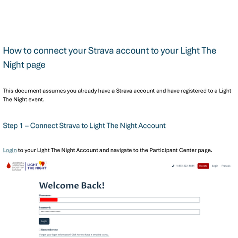 Connecting Strava to Light The Night