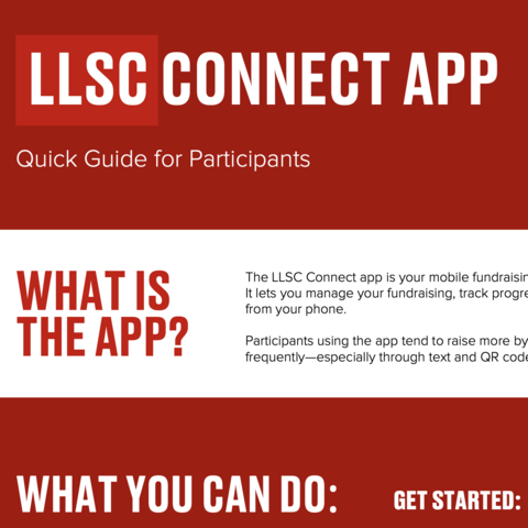 LLSC Connect App, A quick guide for participants.