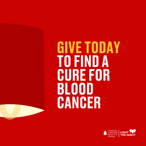 "Give today to find a cure for blood cancer"